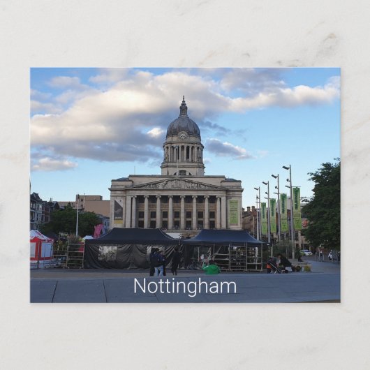Der alte Marktplatz Nottingham Postkarte (Vorderseite)