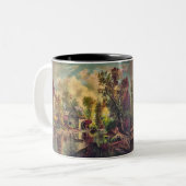 Der alte Mühlenstrom Zweifarbige Tasse (Vorderseite Links)