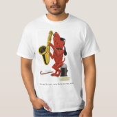 Der alte neue Hund leckt "vordere Linie" T - Shirt (Vorderseite)