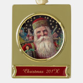 Der alte Nikolaus Banner-Ornament Gold (Vorderseite)