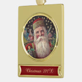 Der alte Nikolaus Banner-Ornament Gold (Links)