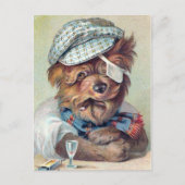 "Der alte Rascal" Vintager Hund Postkarte (Vorderseite)