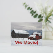 Der alte rote LKW Ankündigungspostkarte (Stehend Vorderseite)