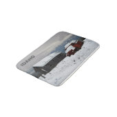 Der alte rote LKW Badematte (Schrägansicht)