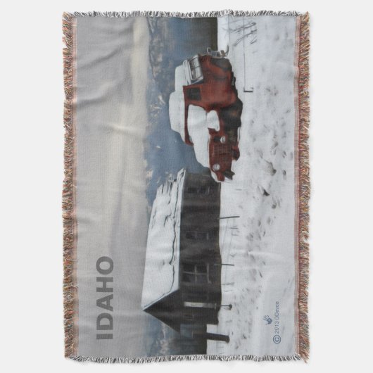 Der alte rote LKW Decke (Vorderseite Vertikal)