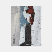 Der alte rote LKW Fleecedecke (Vorderseite)