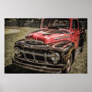 Der alte rote LKW Poster