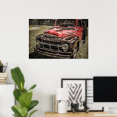 Der alte rote LKW Poster (Heimbüro)
