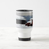 Der alte rote LKW Reisebecher (Mittel)