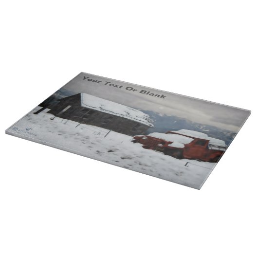 Der alte rote LKW Schneidebrett (Ecke)