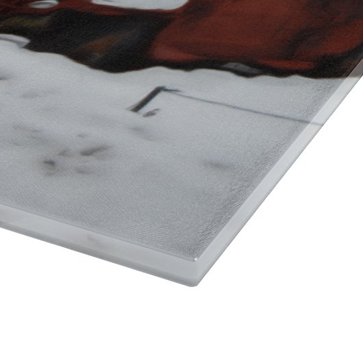 Der alte rote LKW Schneidebrett (Ecke)