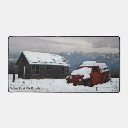 Der alte rote LKW Schreibtischunterlage (Vorderseite)