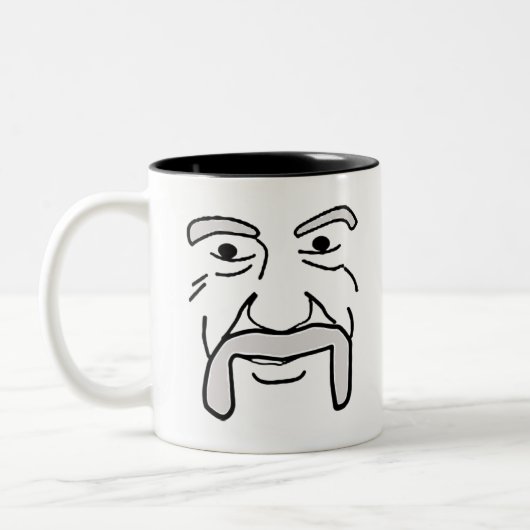 Der alte Schnurrbart Zweifarbige Tasse (Links)