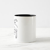 Der alte Schnurrbart Zweifarbige Tasse (Mittel)