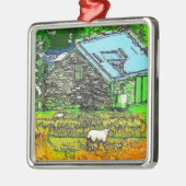 DER ALTE STALL SILBERNES ORNAMENT (Links)