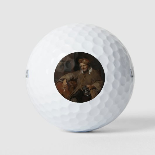 Der alte Trinker (von Gabriel Metsu) Golfball (Vorderseite)