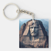 Der alte Wächter: Der Herr ist mein Stein Schlüsselanhänger (Vorderseite)