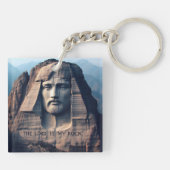 Der alte Wächter: Der Herr ist mein Stein Schlüsselanhänger (Rückseite)