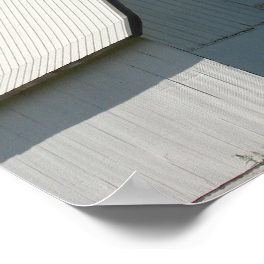 Der alte weiße Stall Poster (Ecke)