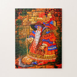 Der alte Zauberer, der seine Schnecke begeht Puzzle