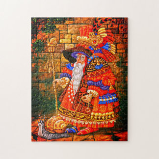 Der alte Zauberer, der seine Schnecke begeht Puzzle