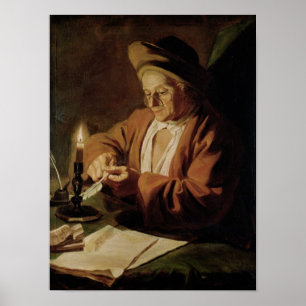 Der ältere Schriftsteller Poster