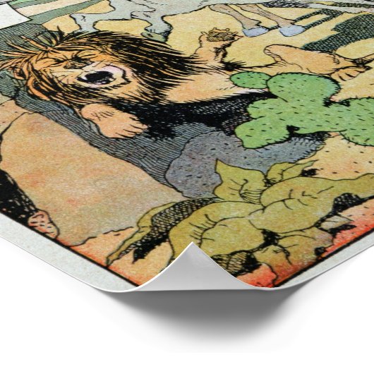 Der alternde Löwe aus den Fabeln Poster (Ecke)