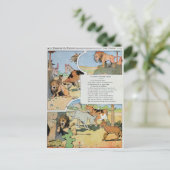 Der alternde Löwe aus den Fabeln Postkarte (Stehend Vorderseite)