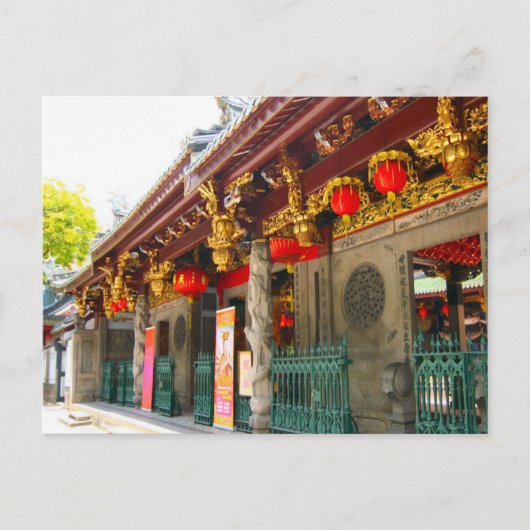 Der älteste chinesische Tempel in Singapur Postkarte (Vorderseite)