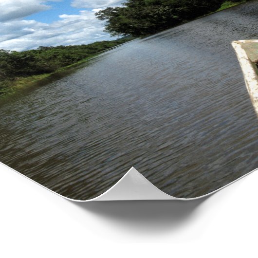 Der Amazonas wird hinuntergefahren Poster (Ecke)