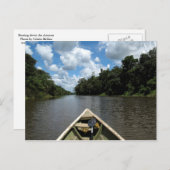 Der Amazonas wird hinuntergefahren Postkarte (Vorne/Hinten)