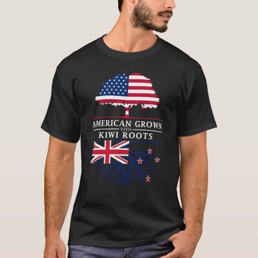 Der Amerikaner, der mit Kiwi gewachsen wird, T-Shirt (Vorderseite)