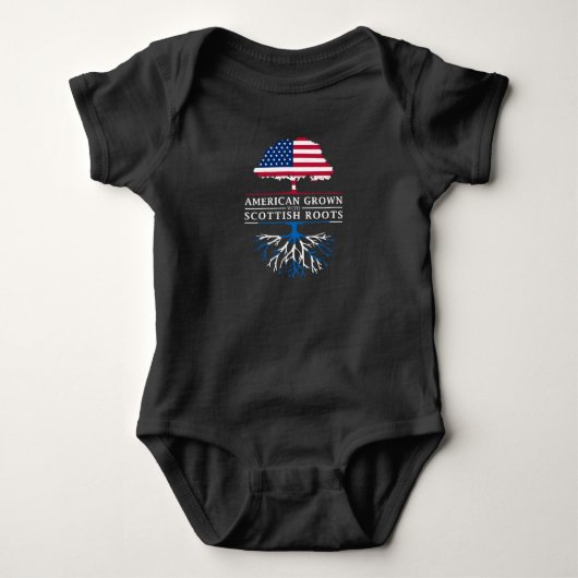 Der Amerikaner, der mit Scottish gewachsen wird, Baby Strampler (Vorderseite)