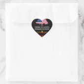 Der Amerikaner, der mit Simbabwer gewachsen wird, Herz-Aufkleber (Tasche)