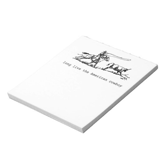 Der amerikanische Cowboy Notepad Notizblock (Rotiert)