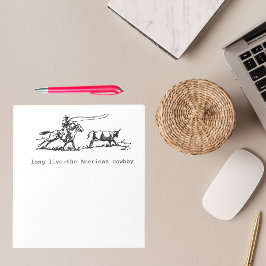 Der amerikanische Cowboy Notepad Notizblock