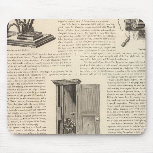 Der amerikanische Feueralarm und Polizeitelegramm Mousepad (Vorne)