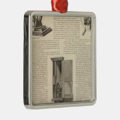 Der amerikanische Feueralarm und Polizeitelegramm Silbernes Ornament (Rechts)