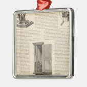 Der amerikanische Feueralarm und Polizeitelegramm Silbernes Ornament (Links)