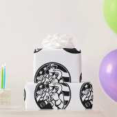 Der amerikanische Feuerwehrhelden mutig schwarz un Geschenkpapier