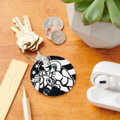 Der amerikanische Feuerwehrhelden mutig schwarz un Schlüsselanhänger