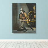 Der amerikanische Feuerwehrmann: Immer bereit Leinwanddruck (Insitu (Holzboden))