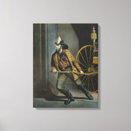 Der amerikanische Feuerwehrmann: Immer bereit Leinwanddruck