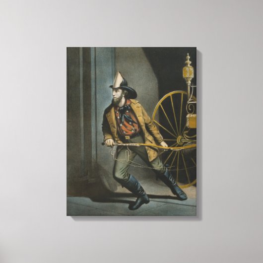 Der amerikanische Feuerwehrmann: Immer bereit Leinwanddruck (Vorderseite)