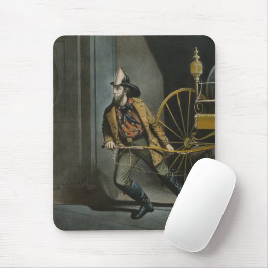 Der amerikanische Feuerwehrmann: Immer bereit Mousepad (Mit Mouse)