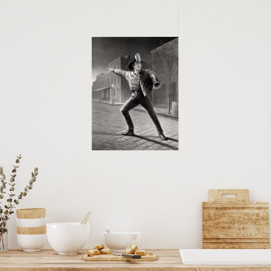 Der amerikanische Feuerwehrmann - Rushing to the C Poster (Küche)