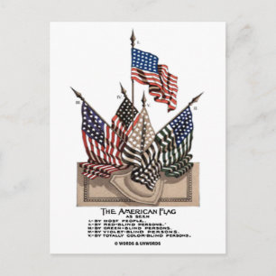 Der amerikanische Flag-Test (Vintag Historisch) Postkarte
