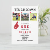 Der amerikanische Fußballdrache macht den 1. Gebur Einladung (Stehend Vorderseite)