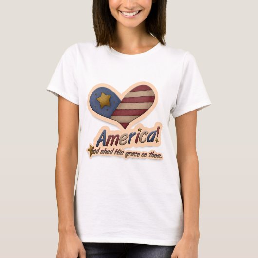 Der amerikanische Gott schüttelte seine Gnade auf  T-Shirt (Vorderseite)