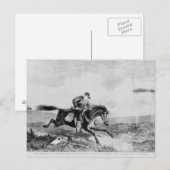 Der amerikanische Pony Express Postkarte (Vorne/Hinten)